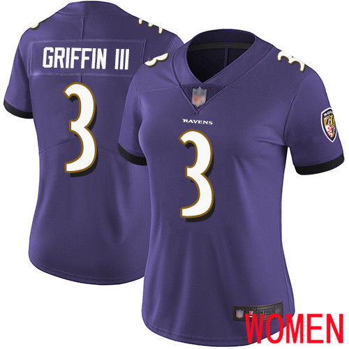 Baltimore Ravens Limited Purple Women Robert Griffin III Home Jersey NFL Football #3 Vapor Untouchable